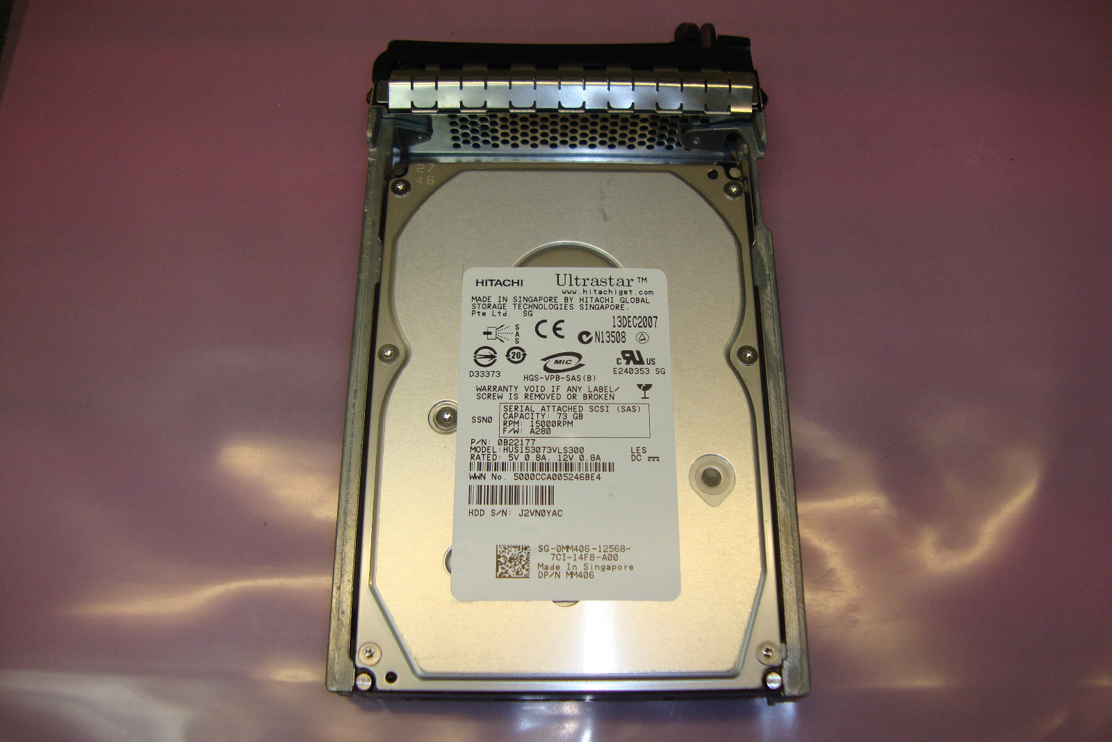 HITACHI ULTRASTAR DELL MM406 73GB 15K RPM SERVER SAS HARD DRIVE HUS153073VLS300