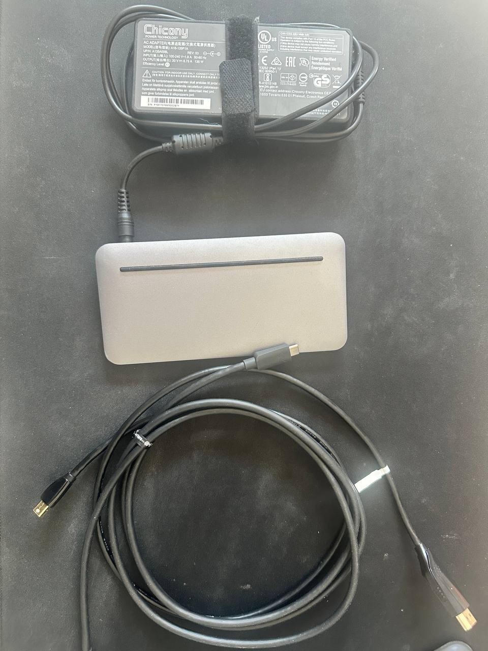 Henge Docks Stone USB-C Dock HD01TAUSBC with 135W Power Adapter + USB-C Cable