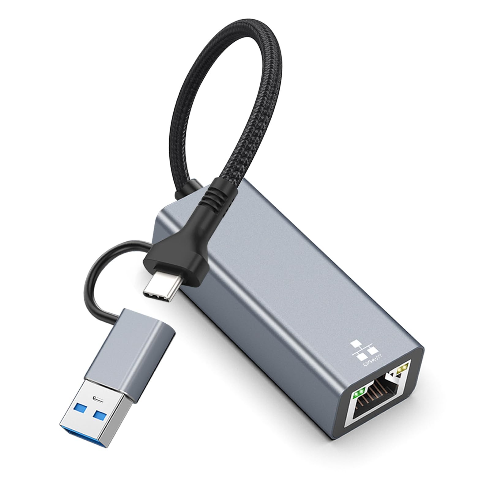 Gigabit Ethernet Adapter USB C to RJ45, 1000 Mbps USB 3.0 Wired Network Conve...