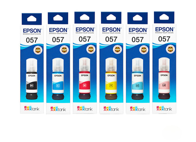 Epson 057 Ink Set 6 Colors Genuine for L8050 L18050 EcoTank Ink Bottle