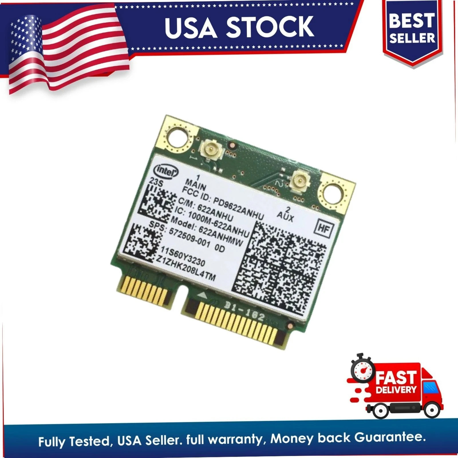 OEM HP DV8 DV8T DV8T-1100 Laptop WIFI Wireless Card 572509-001 60Y3230-TESTED
