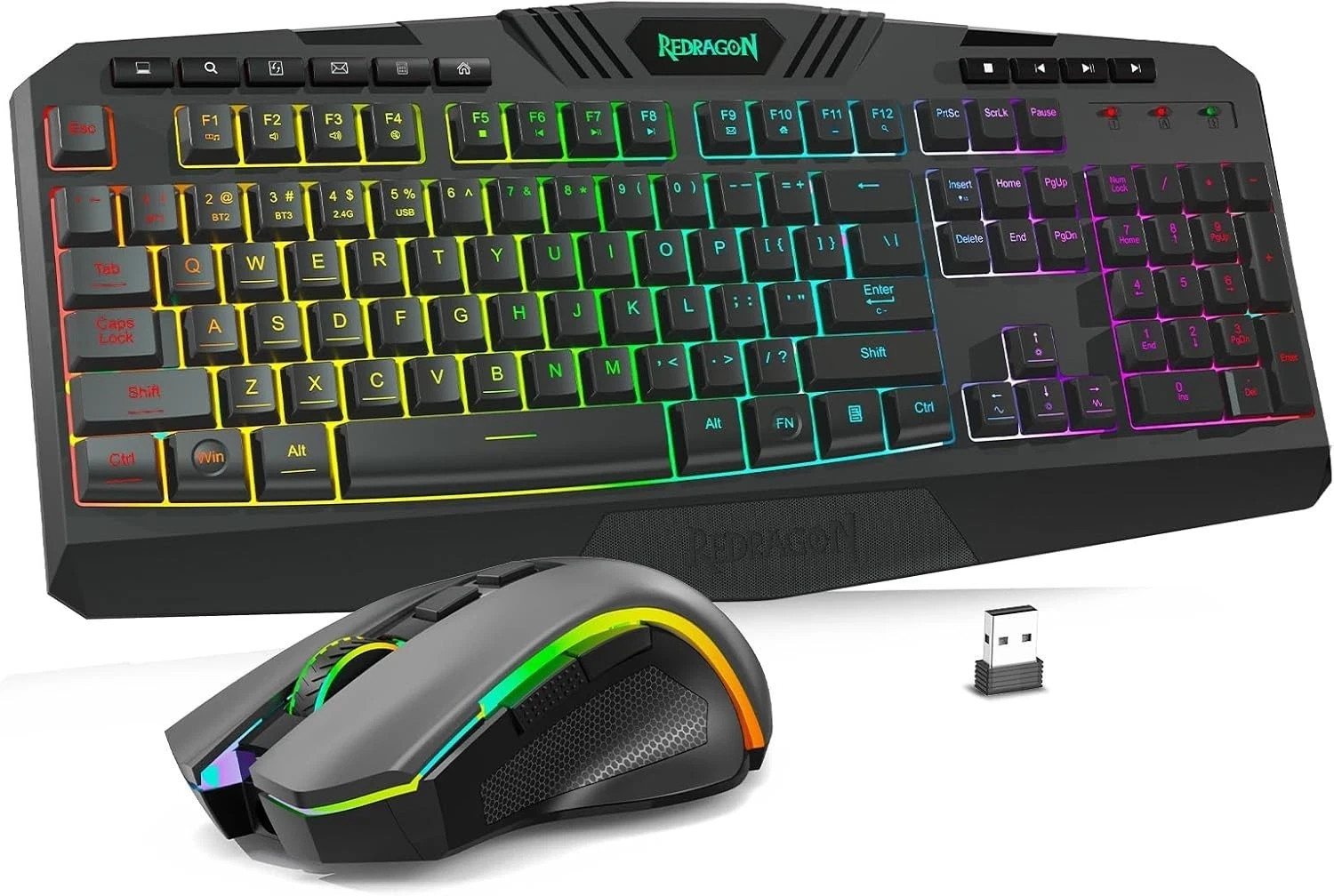 Redragon S101M-KS Wireless Gaming RGB Keyboard & Mouse - New & Unused