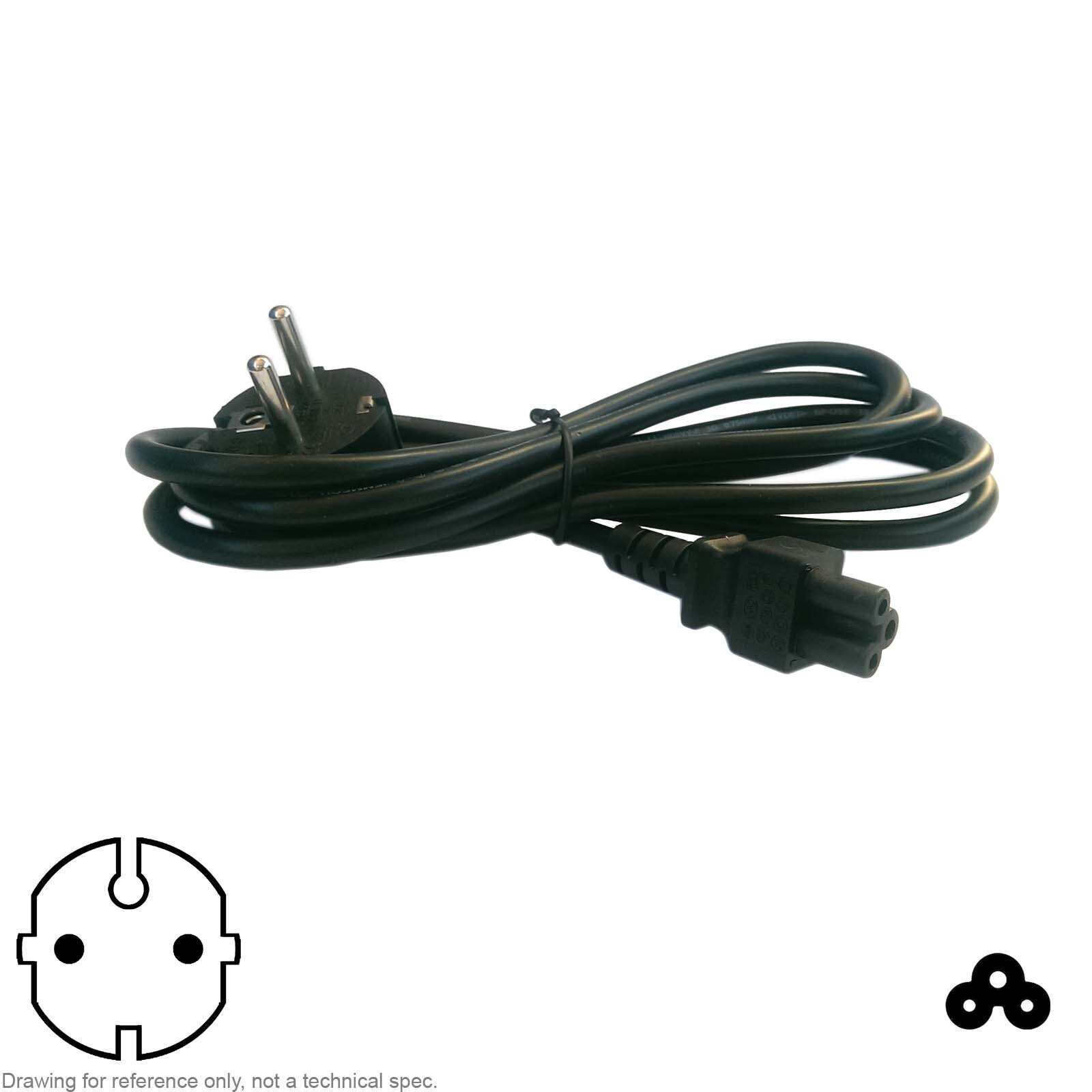 Cable AC Power Cord Regional Type F IEC C5 PC Computer  6FT German YP-22 YC-14