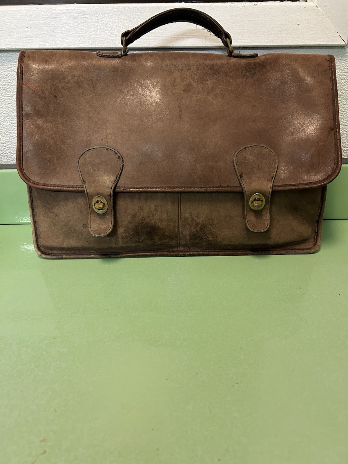 Coach Bag Tote Briefcase Brown Leather Vintage Satchel Men’s Business Bag Tote