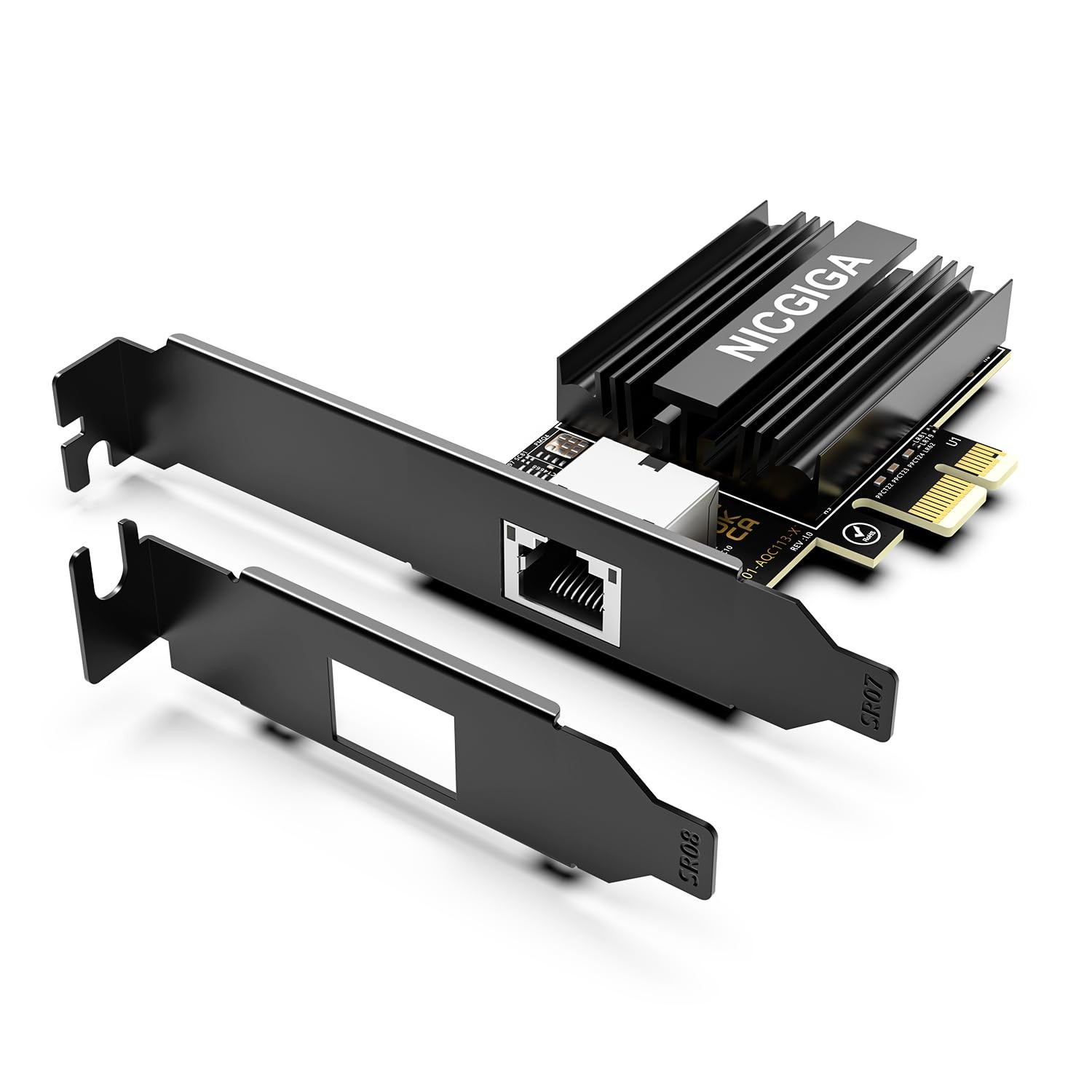 2025 NEW 10G Base-T PCI-e4.0 X1 Network Card, Marvell AQC113 Controller, 10Gb...