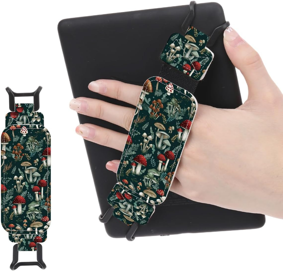 Secure Hand Strap for 6-7.5" Kindle and Tablets, Versatile Lightweight Faux Leat