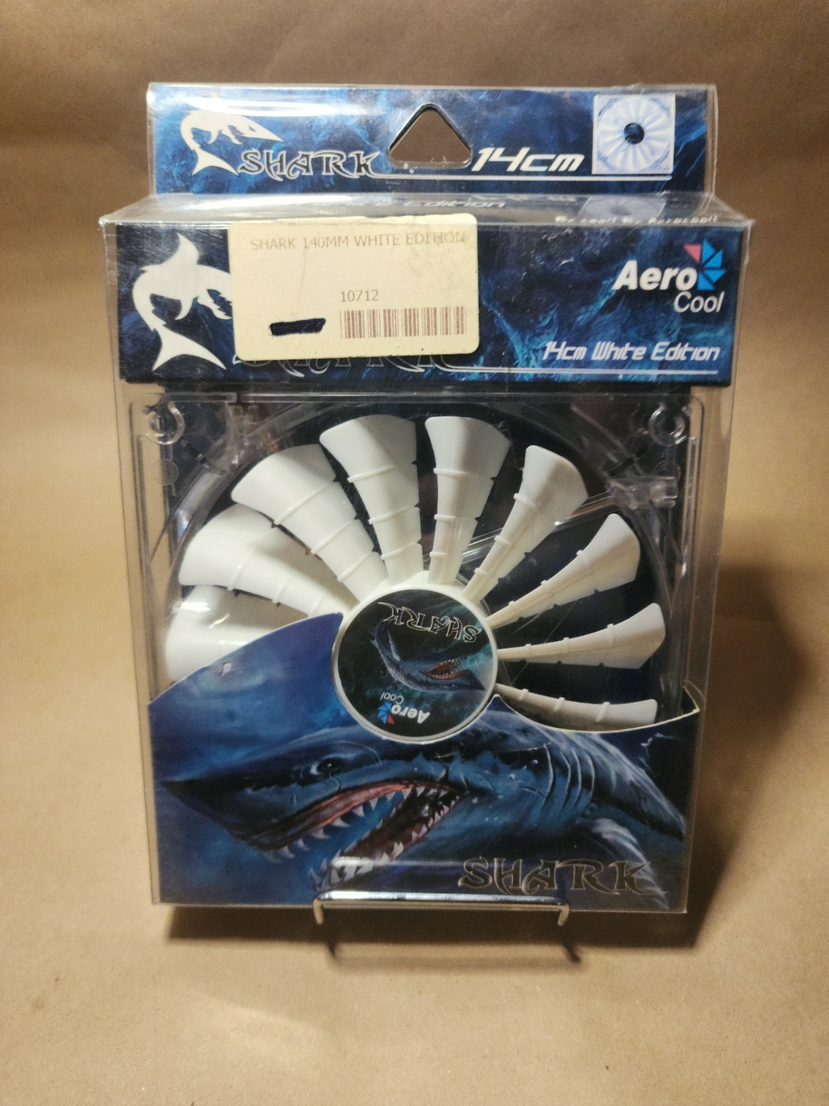 🏷️ AeroCool Shark 140mm White Edition Case Fan - Quad White LED (FDB Bearing)