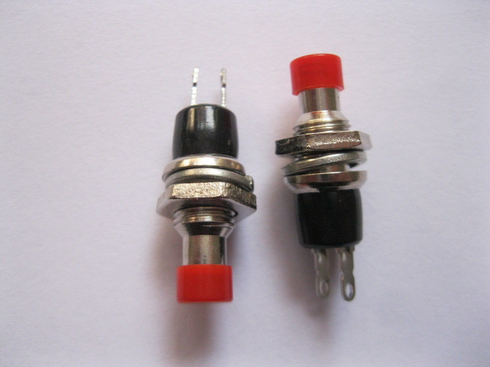 100 pcs SPST Mini Push Momentary Switch Red 250V/3A 125V/6A Nomal ON Push OFF
