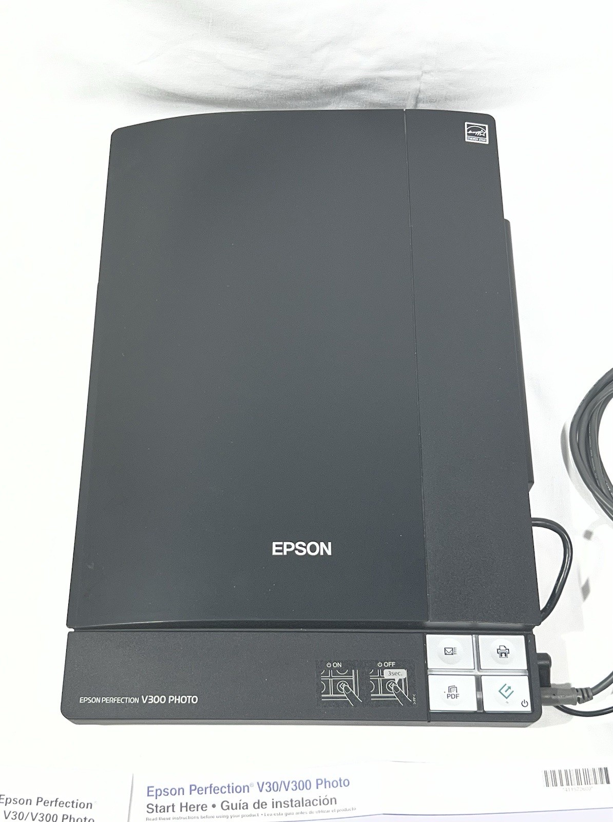 Epson V300 Flatbed Scanner Tested Work W/ Installation Instructions And Cables