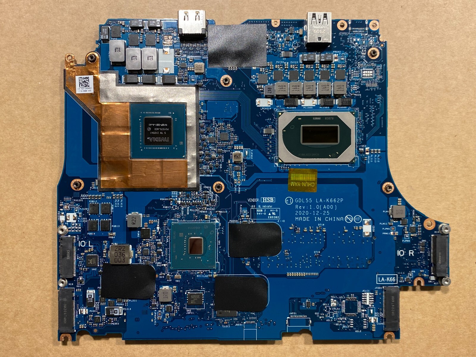 NEW Dell G15 5510 Motherboard Intel i5-10200H Nvidia GTX1650 983D5 LA-K662P