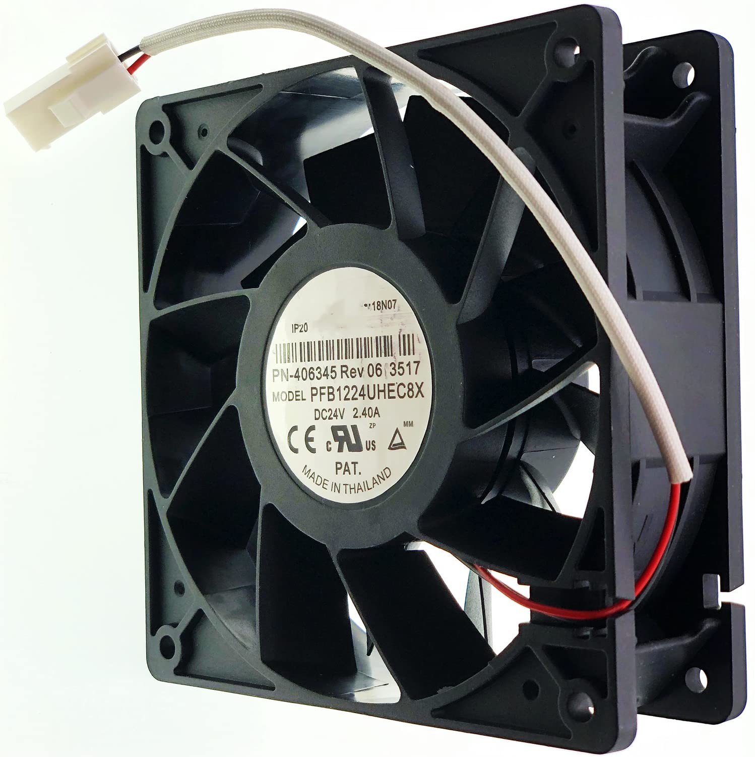 Cooling Fan for PFB1224UHEC8X PN-406345 Rev06 2217 DC 24V 2.40A 12CM 5500RPM