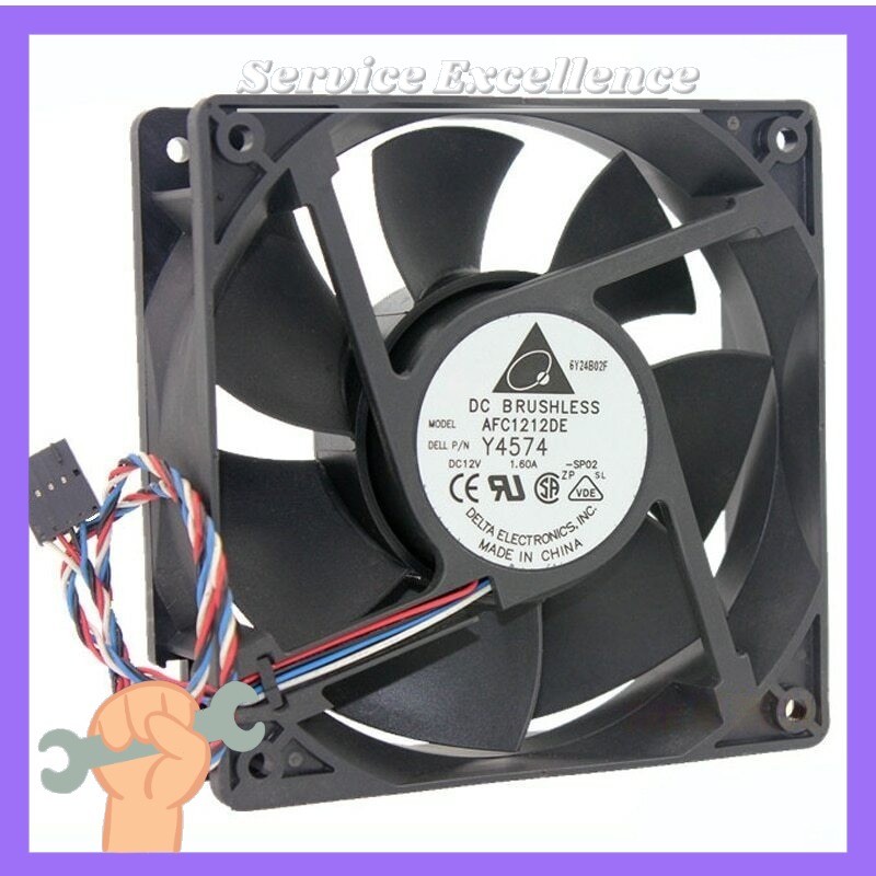 Delta AFC1212DE DC 12V 1.6A PWM Control Air Fan Fast Shipping 120*120*38mm 4-Pin