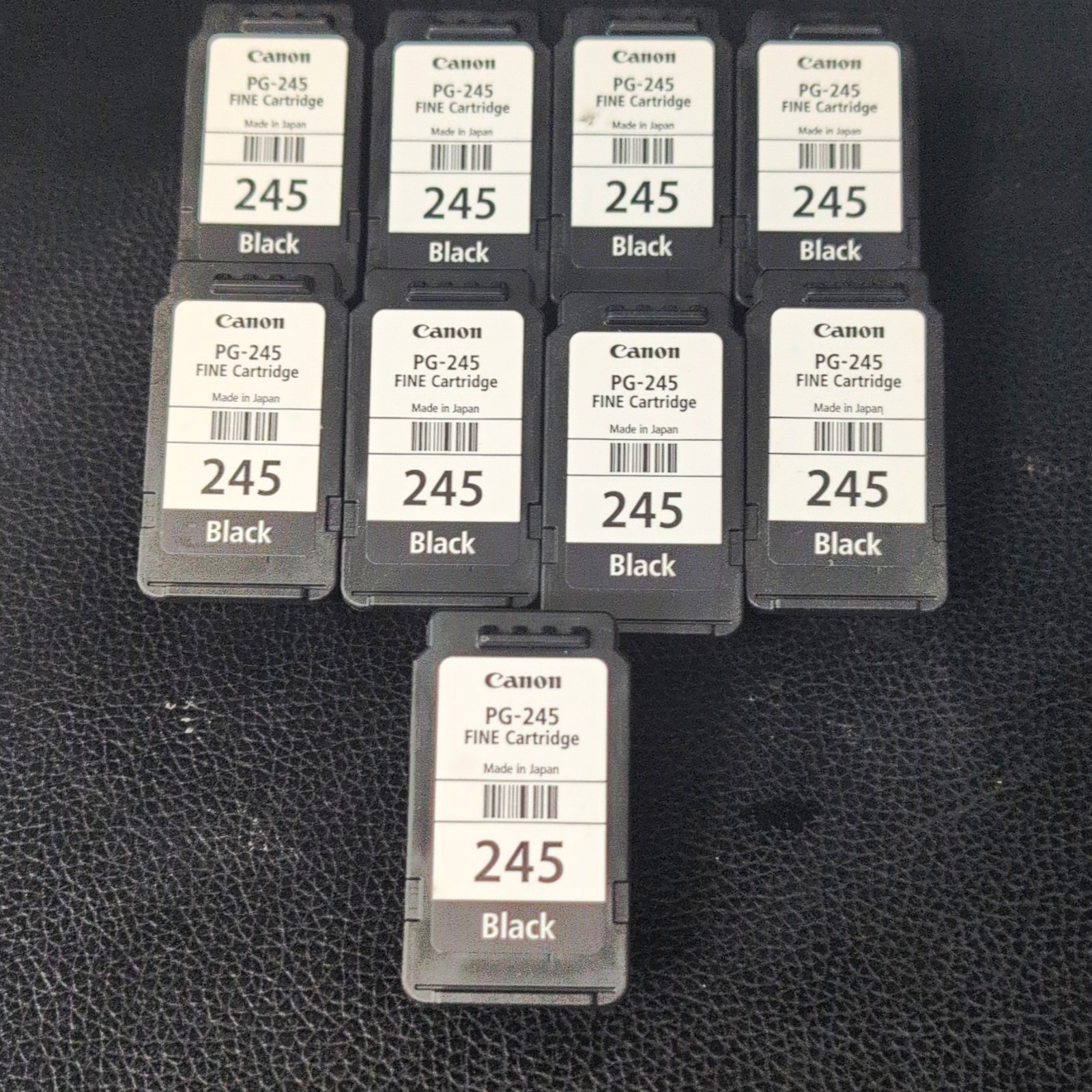 Lot 9 empty genuine Canon PG-245 Black inkjet printer ink toner cartridges