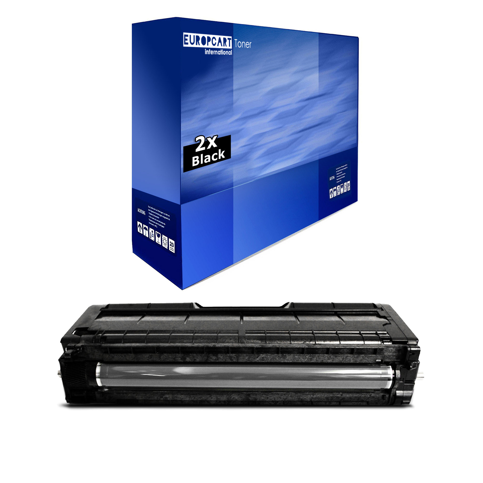 2x Europcart Cartridge BLACK for Kyocera FS-C-1020-MFP