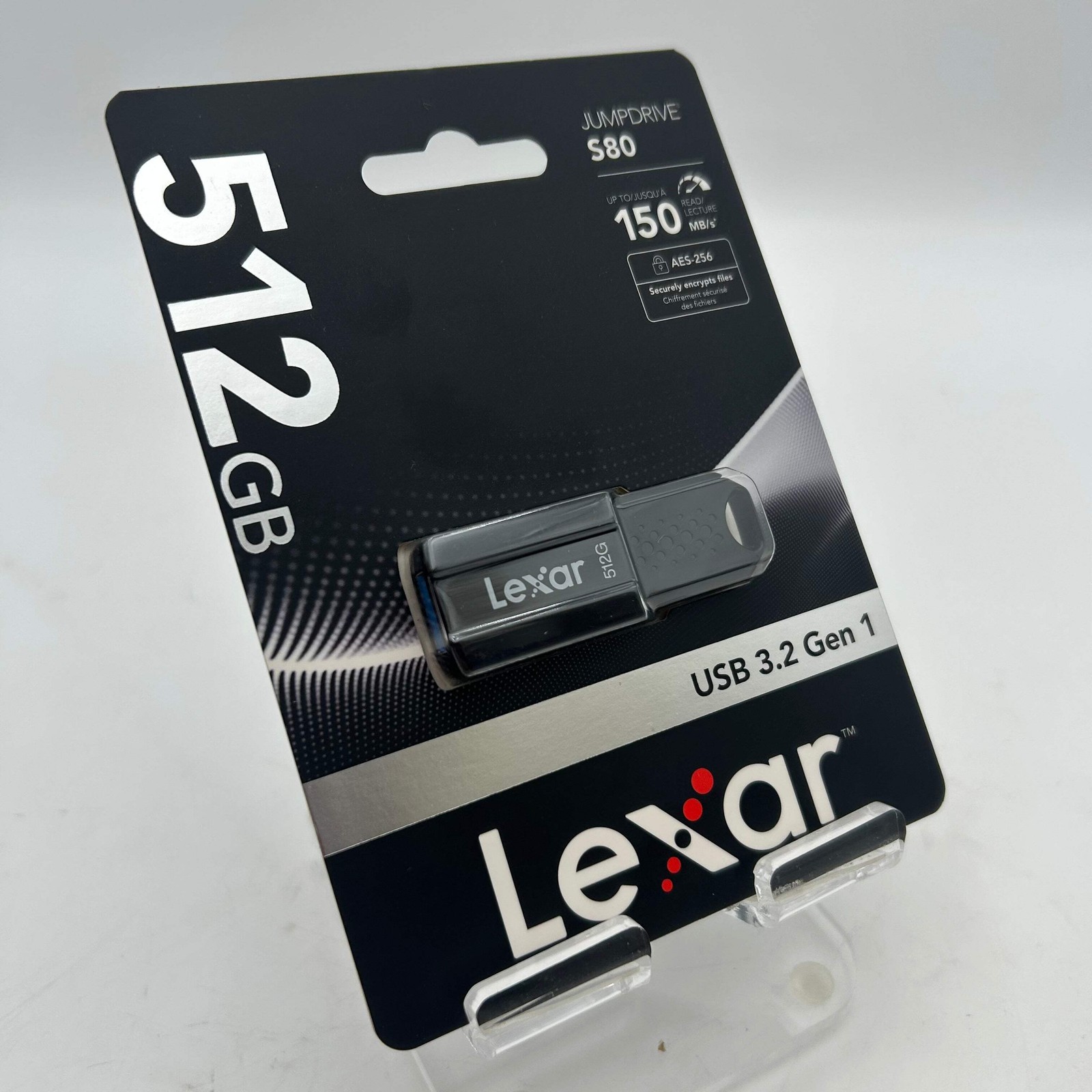 Lexar JumpDrive S80 512GB USB 3.2 Gen 1 Flash Drive 150MB/s AES-256 - New In Box