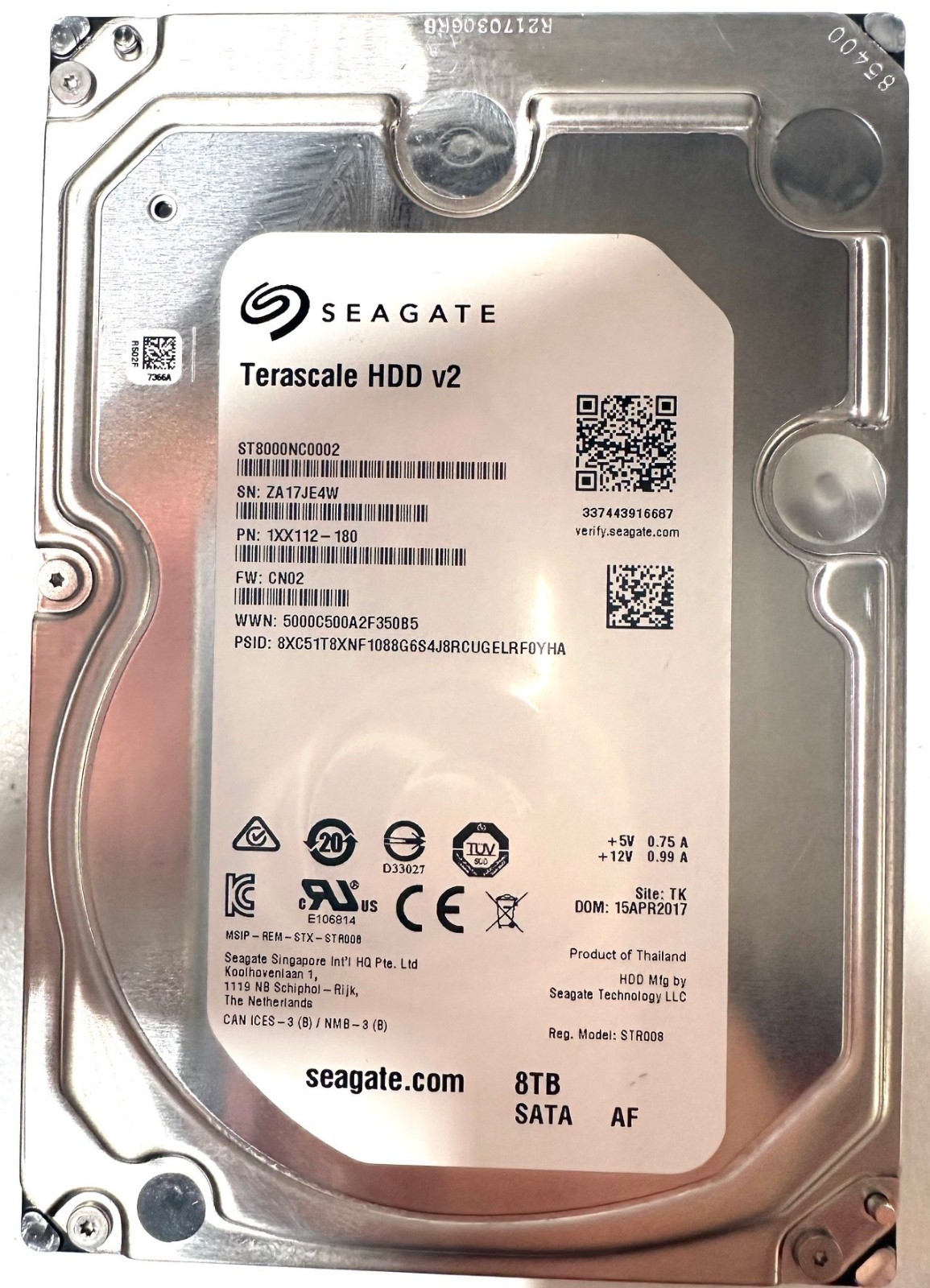 Terascale ST8000NC0002 8 TB Hard Drive - 3.5 Internal - SATA (SATA/600)