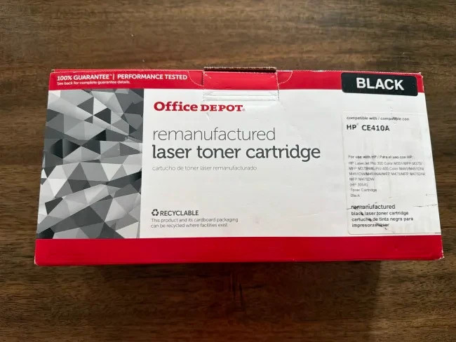 Office Depot Laser HP 410A (CE410A) Black Toner Cartridge