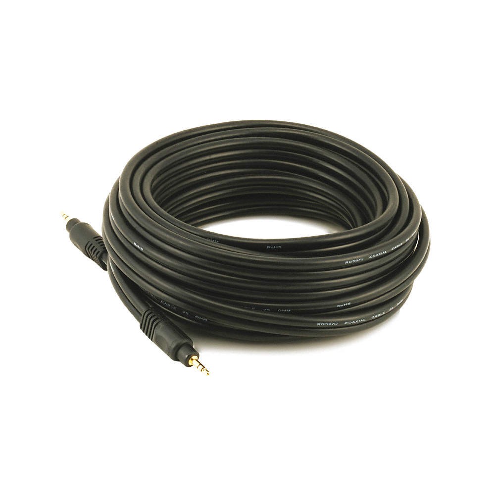 MONOPRICE 5581 A/V Cable, 3.5mm M/M cable, Black,25ft 14X102