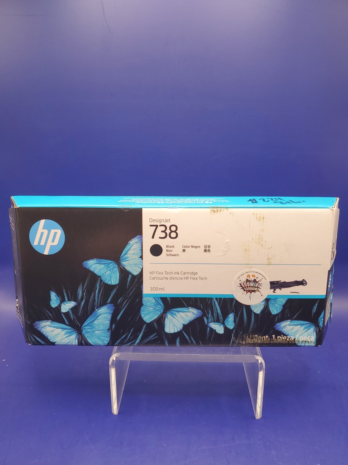 HP 738 300ml Black DesignJet Ink Cartridge 498N8A Exp 01/2028 New Sealed