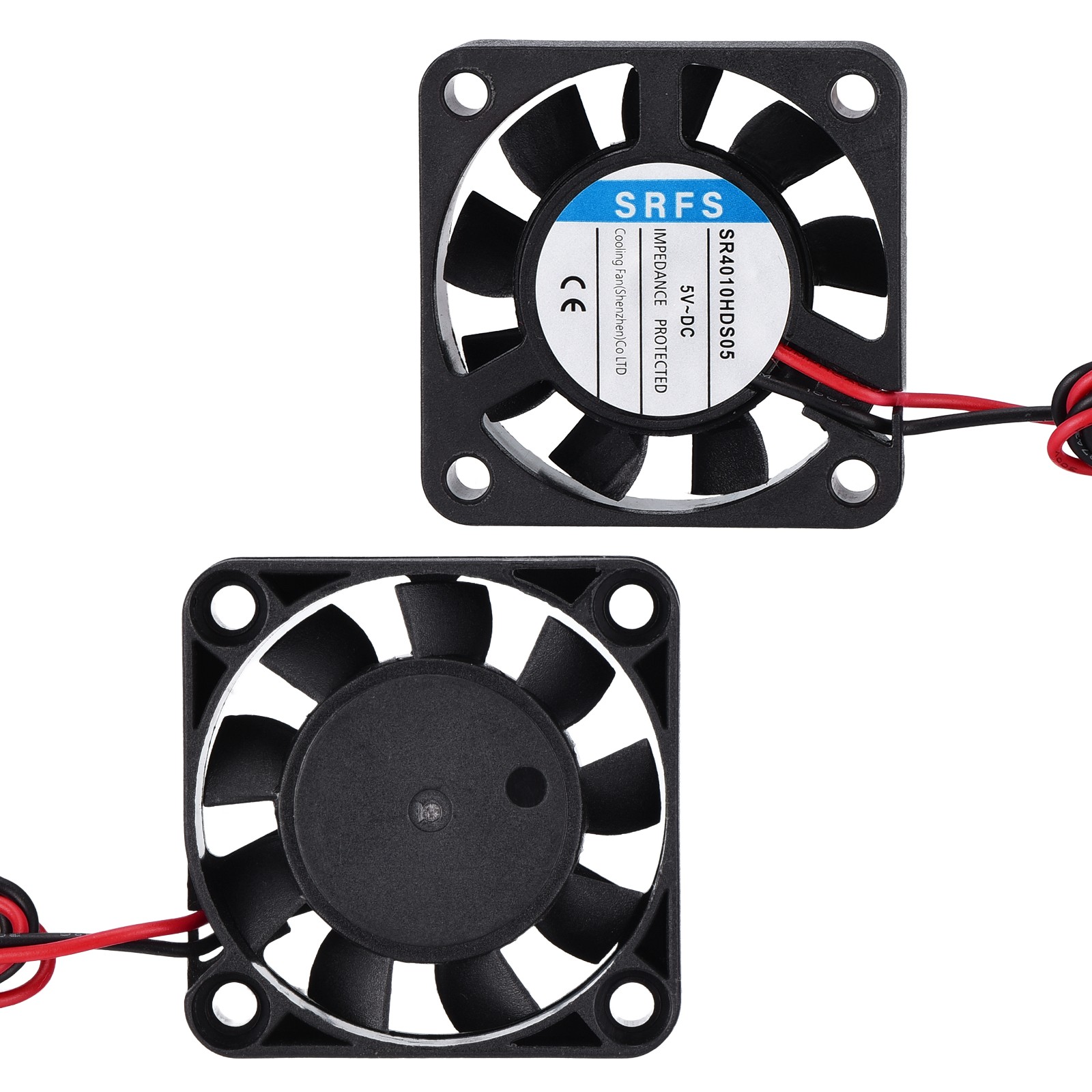 2Pcs, 5V Brushless Cooling Fan Ball Bearing w/ 2.54mm A1 Plug SR4010HDS05