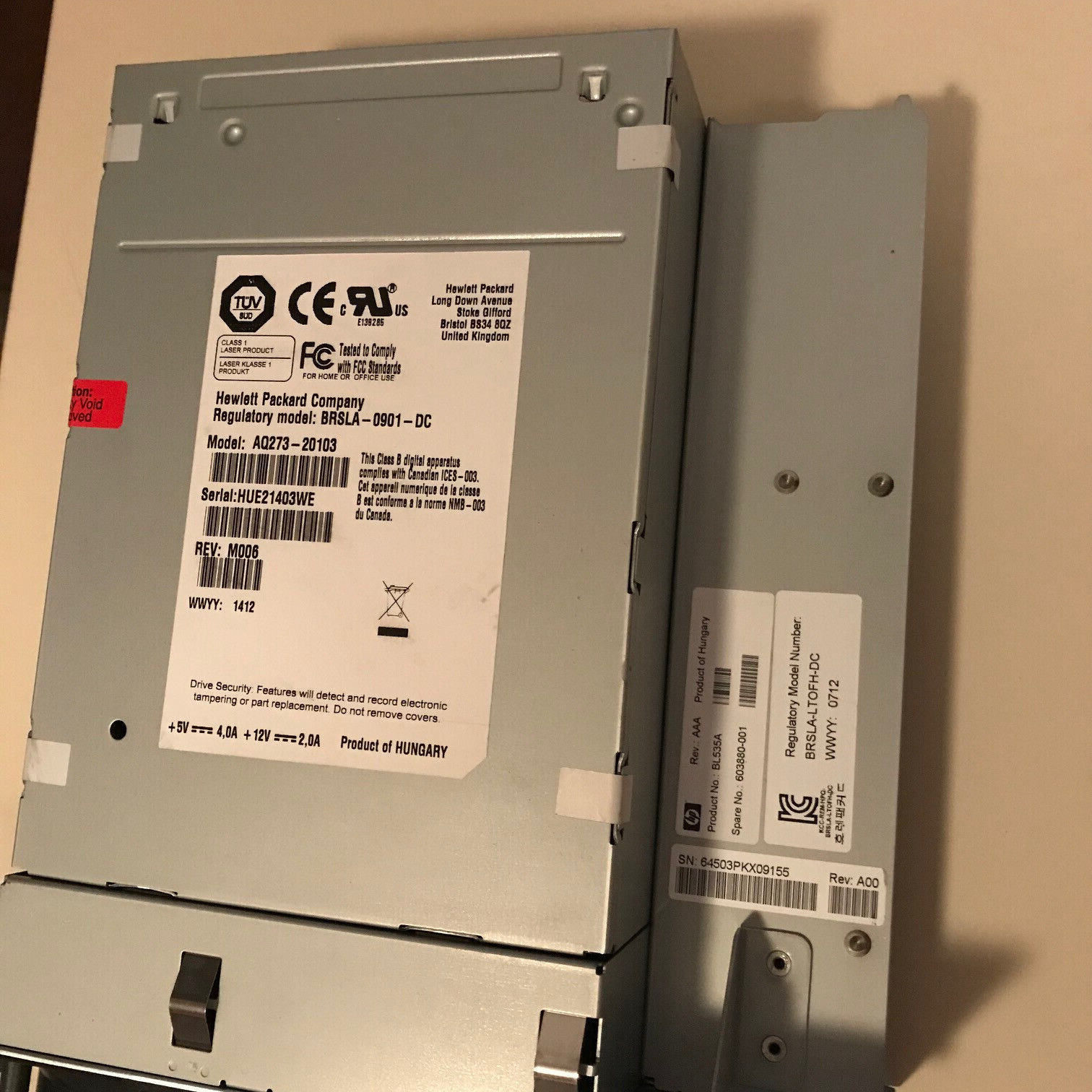 HP 603880-001 LTO-5 FC 3280 Loader Module MSL AQ273B#103 BL535A BRSLA-LTOFH-DC