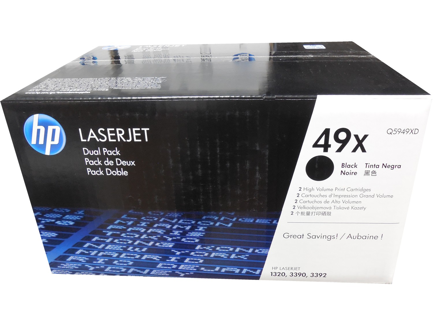 Genuine OEM HP Q5949XD (49X) Black High Cap Toner Dual-Pack LaserJet 1320 3390
