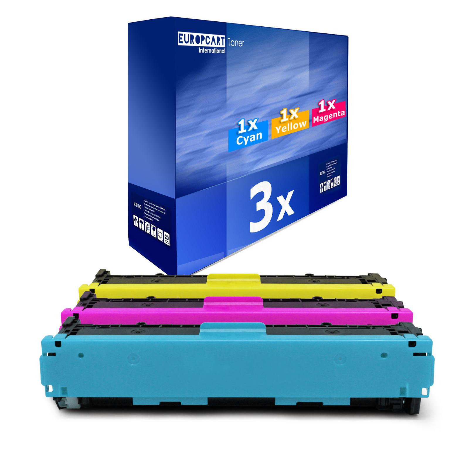 3x Eurotone Compatible Laser Toner Cartridge XL for HP CF411A CF412A CF413A 410A