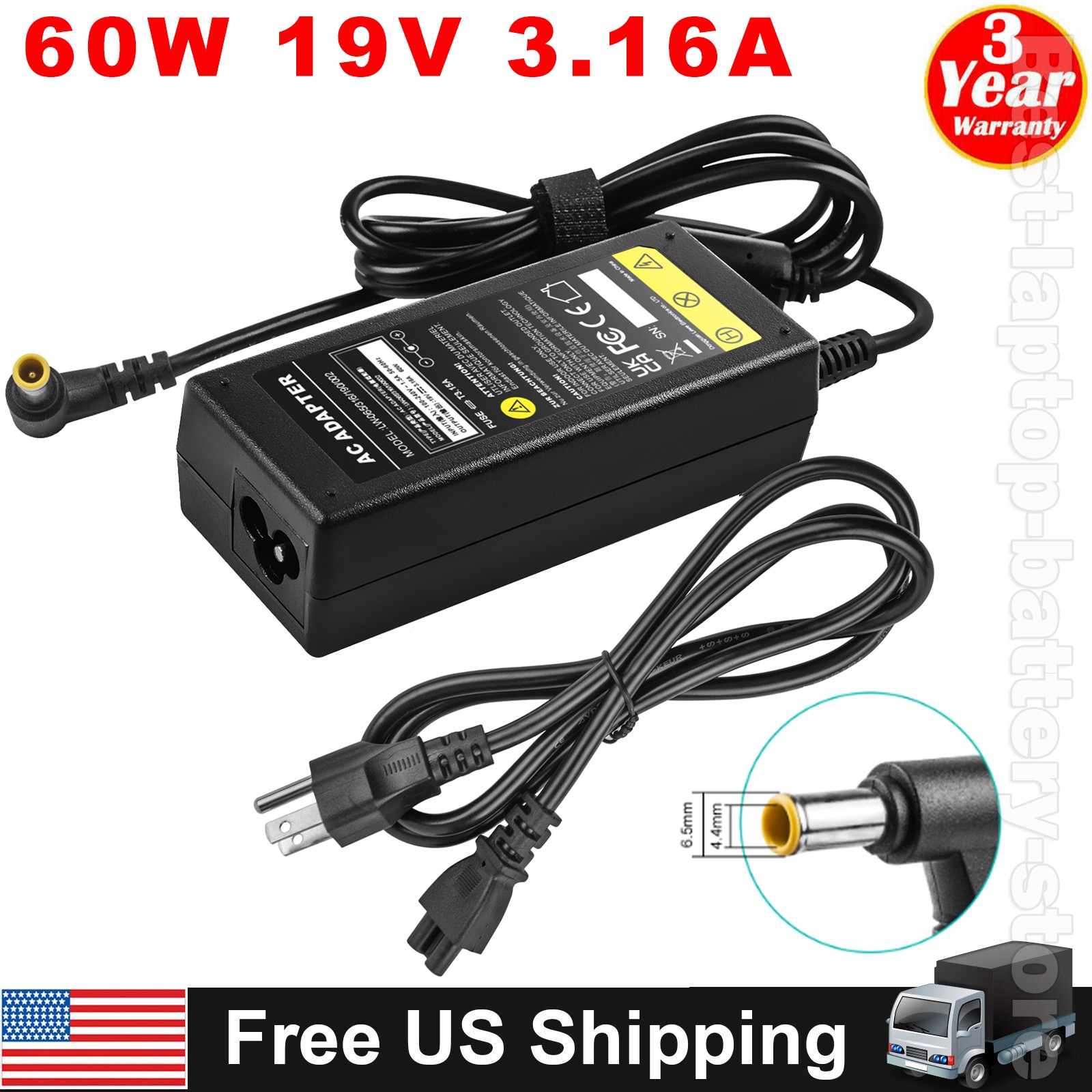 19V Adapter Charger For Samsung UN32J5205AF UN32J525DAF UE32J4000 UE32J4500A TV