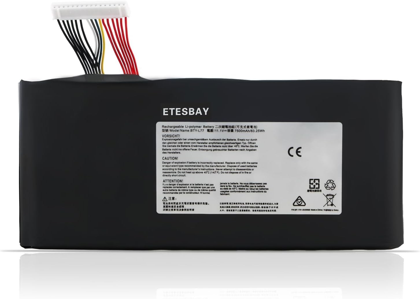 ETESBAY BTY L77 11.1V 83.25WH Laptop Battery Replacement for MSI GT72 2QD GT72S