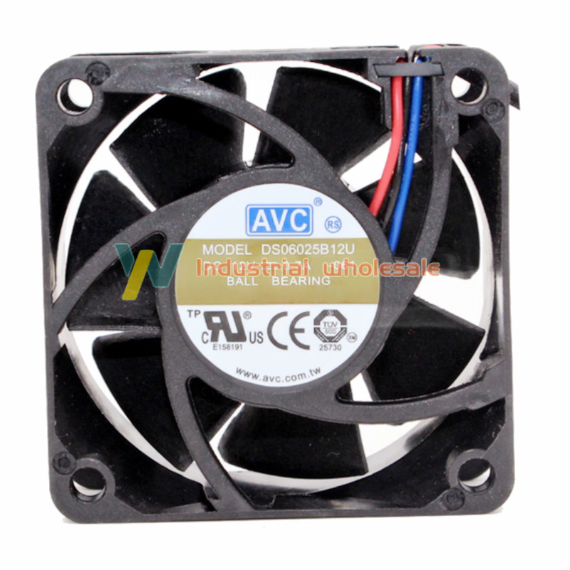 1PC new AVC DS06025B12U Cooler Cooling Fan 60*60*25mm Ball Bearing 12V 0.7A 4P