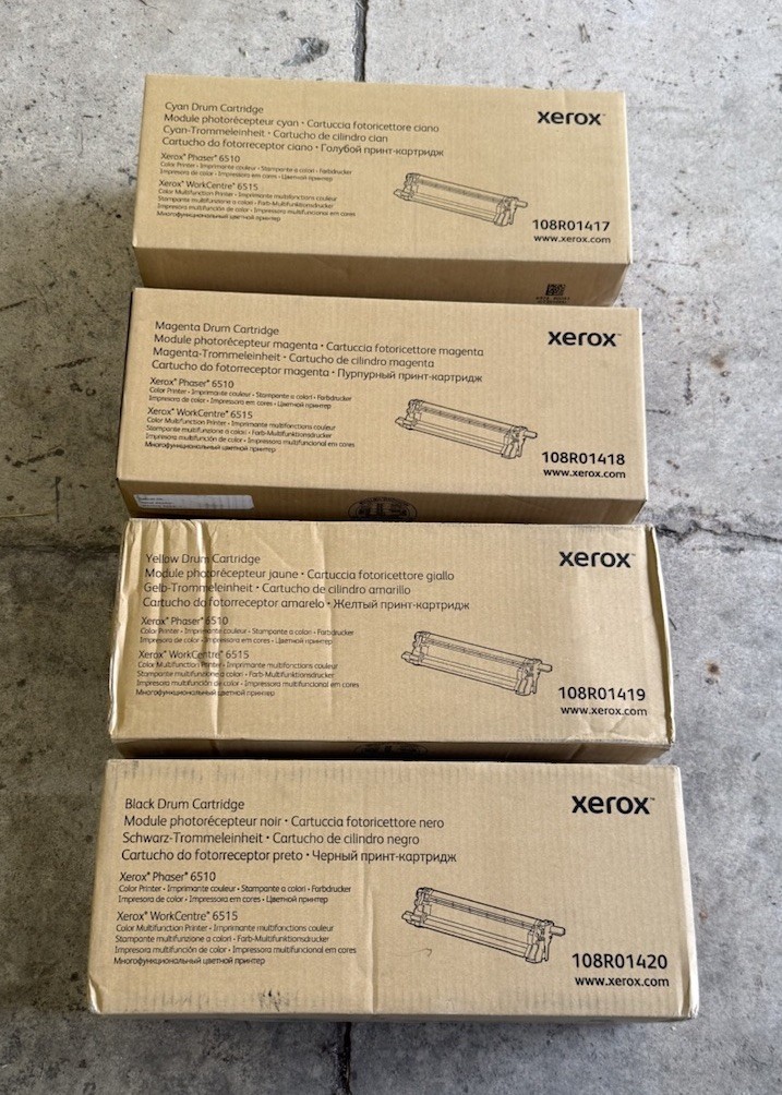 OEM Xerox 108R01417 108R01418 108R01419 108R01420 Full Drum Set ( Please Read )