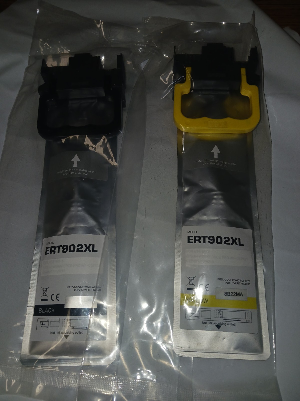 ERT902XL Epson Workforce Pro. Replacement Ink *Yellow* & *Black*. New