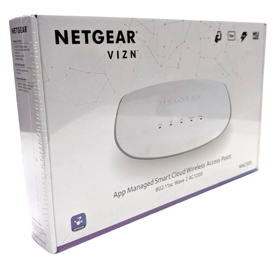 NETGEAR WAC505-10000S Insight Managed WiFi Access Point PoE New Sealed
