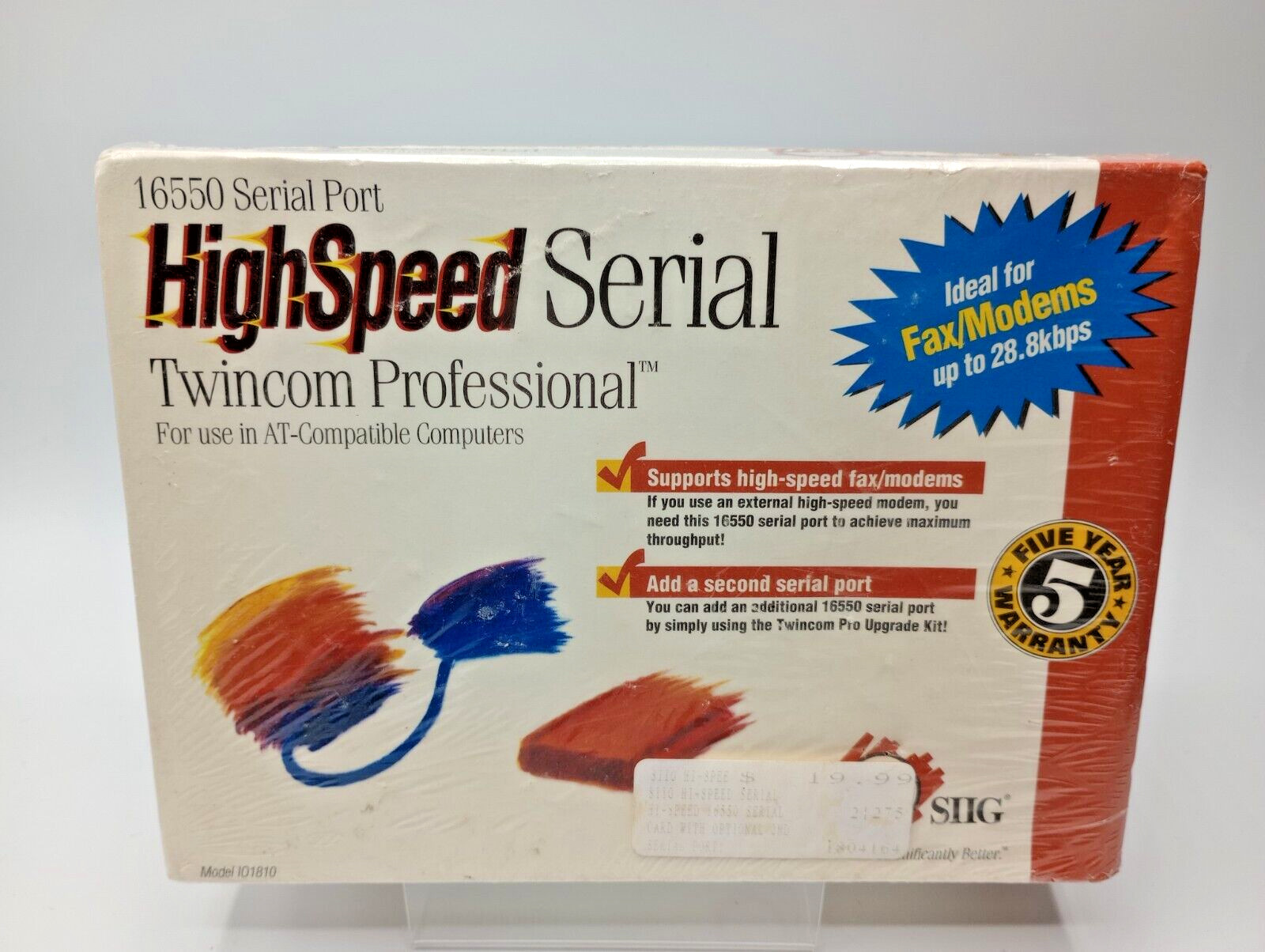 SIIG IO-1810 High Speed ISA Modem - 16550 Serial Port JJ-A20052 NOS SEALED