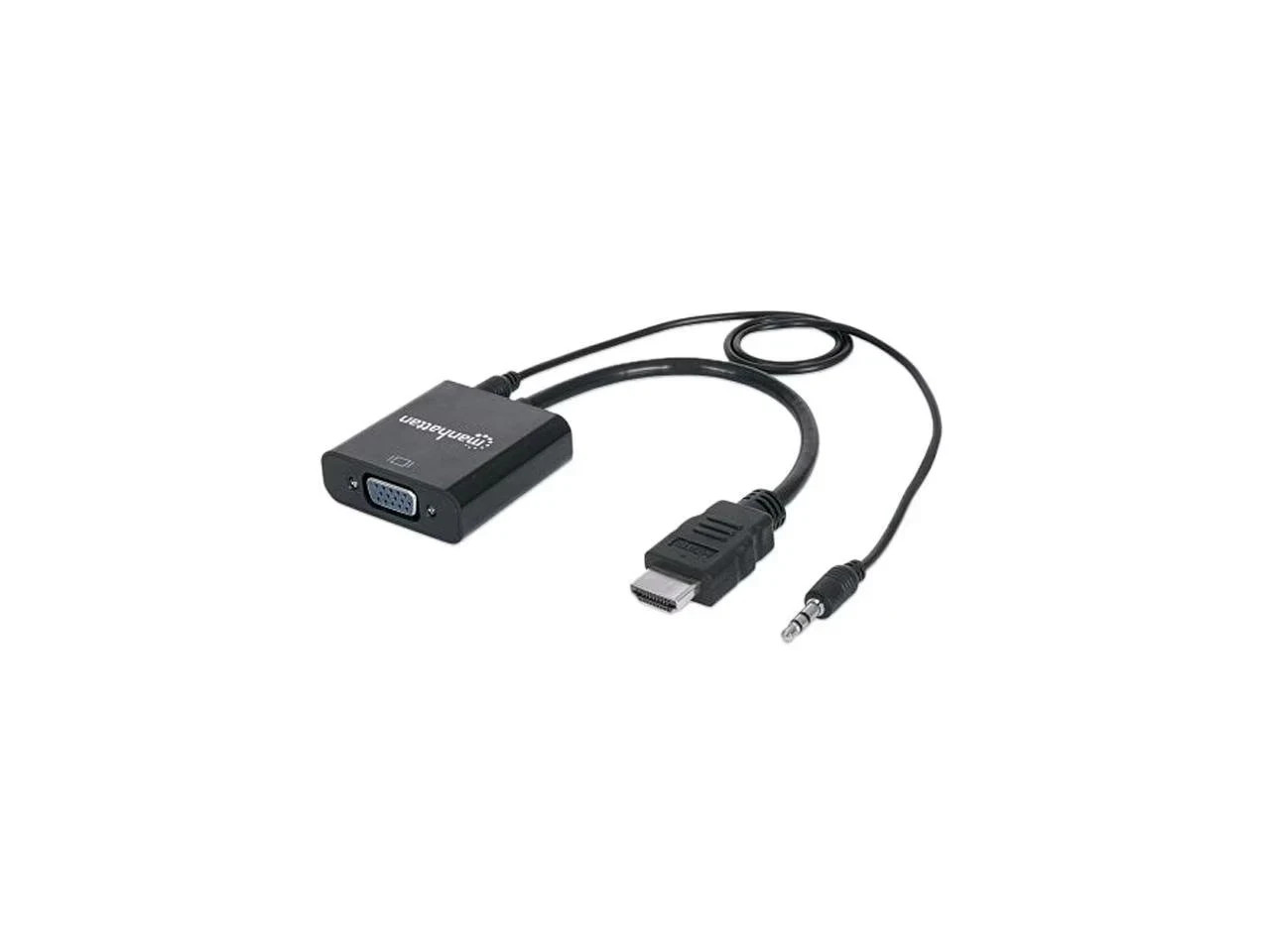 Manhattan HDMI to VGA Converter with Audio, Black