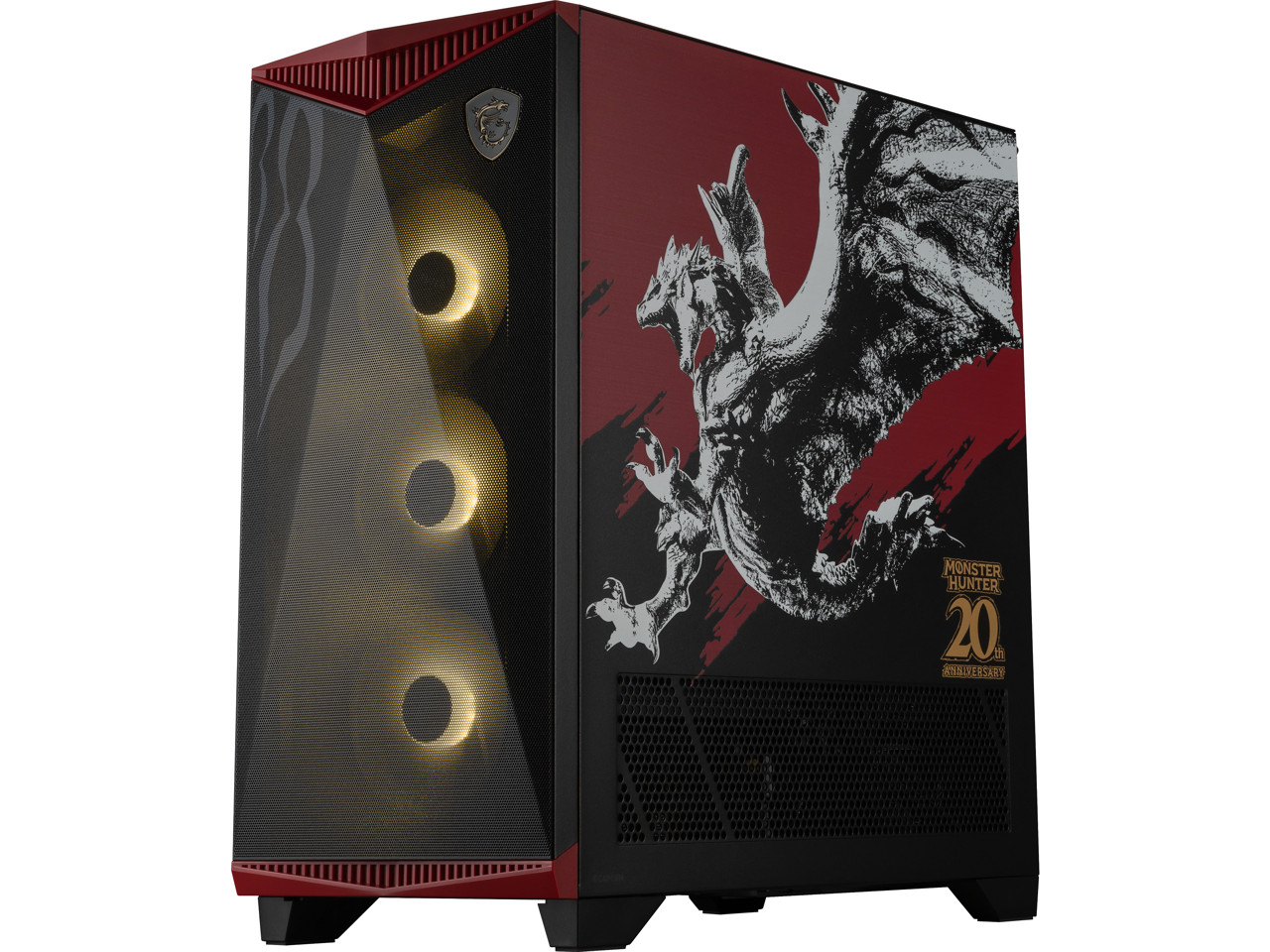 MSI MPG GUNGNIR 300 MONSTER HUNTER EDITION Black / Red Mid Tower Computer Case