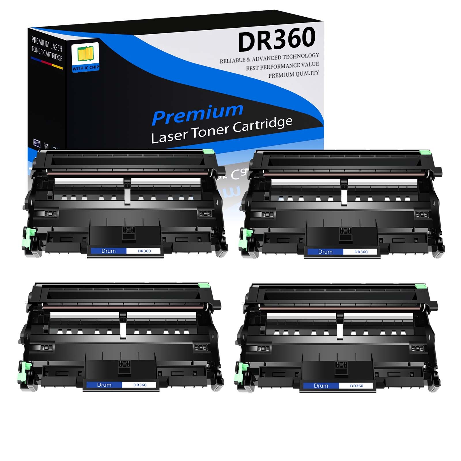 4PK DR360 Drum Unit for Brother DR-360HL-2140 2150N 2170W MFC-7320 DCP-7045N