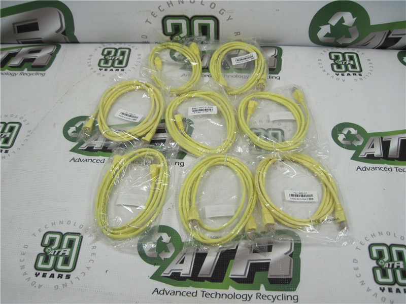 Lorom 72-1482-01 6ft Yellow Ethernet Cables 24AWG New in Bag - Lot of 8 Bags