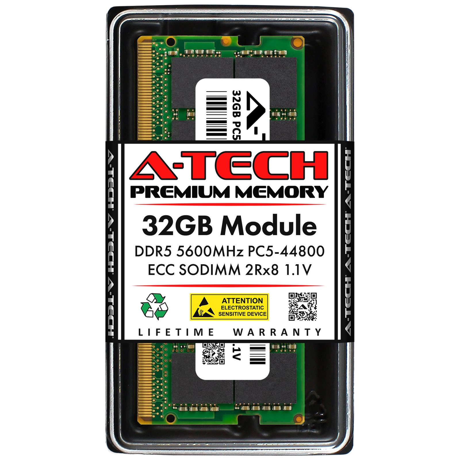 32GB DDR5 PC5-44800 ECC SODIMM (Replacement for Lenovo 4X71N91948) Memory RAM