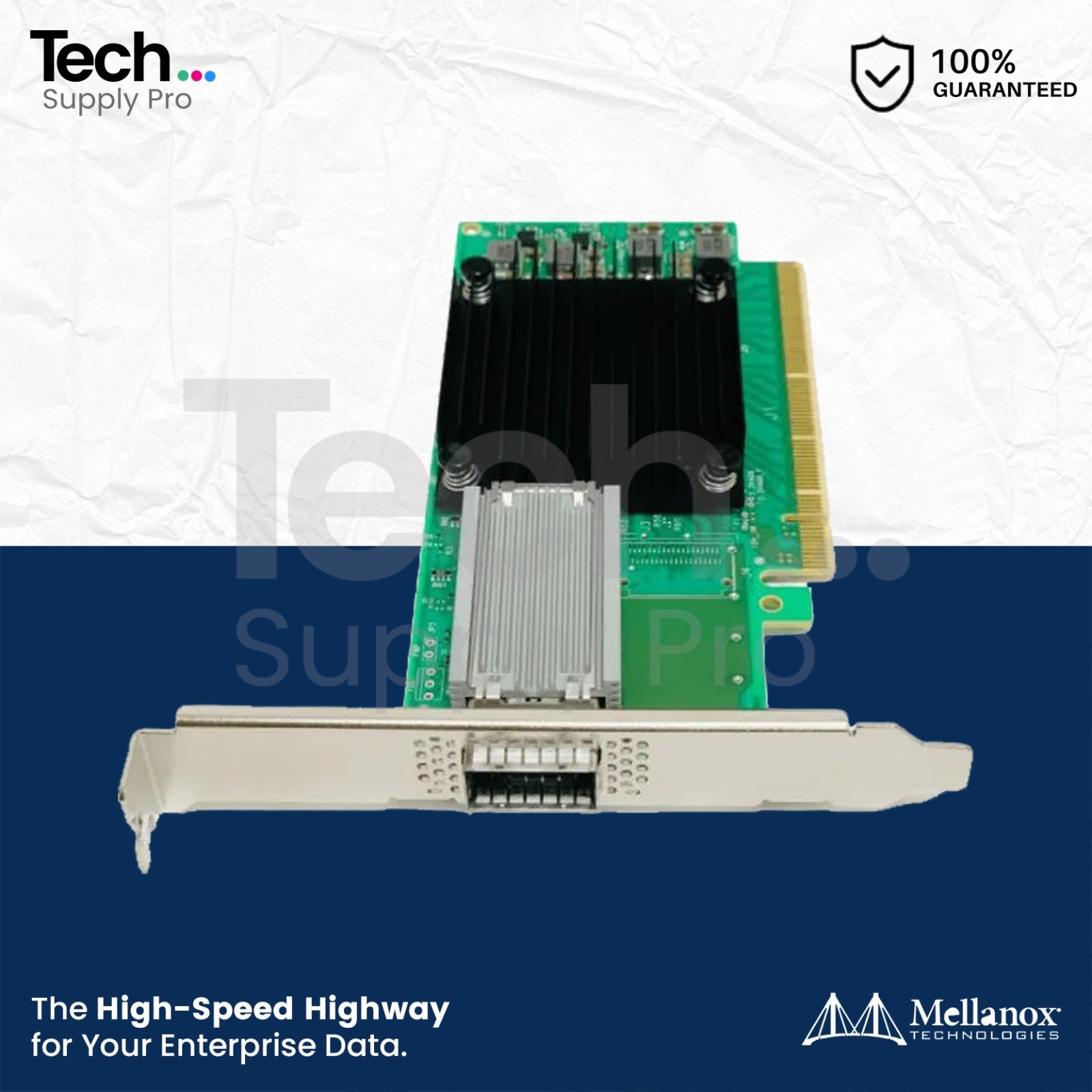 MCX555A-ECAT Mellanox ConnectX-5 1-Port 100GB/s PCIe Gen 3 QSFP28 Adapter Card