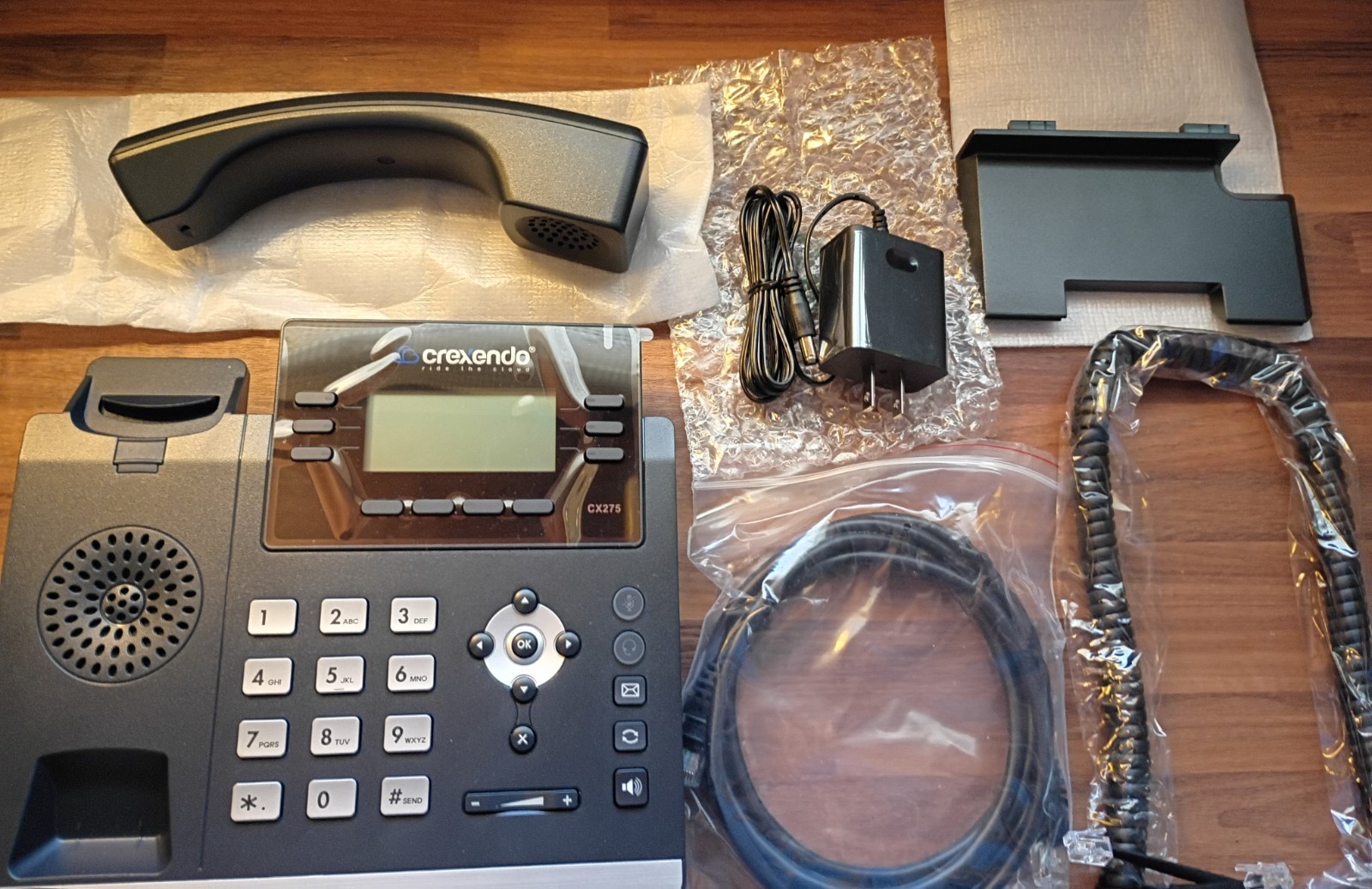 Crexendo CX275 IP Phone - Yealink SIP-T41S IP Phone - Black Commercial Telephone