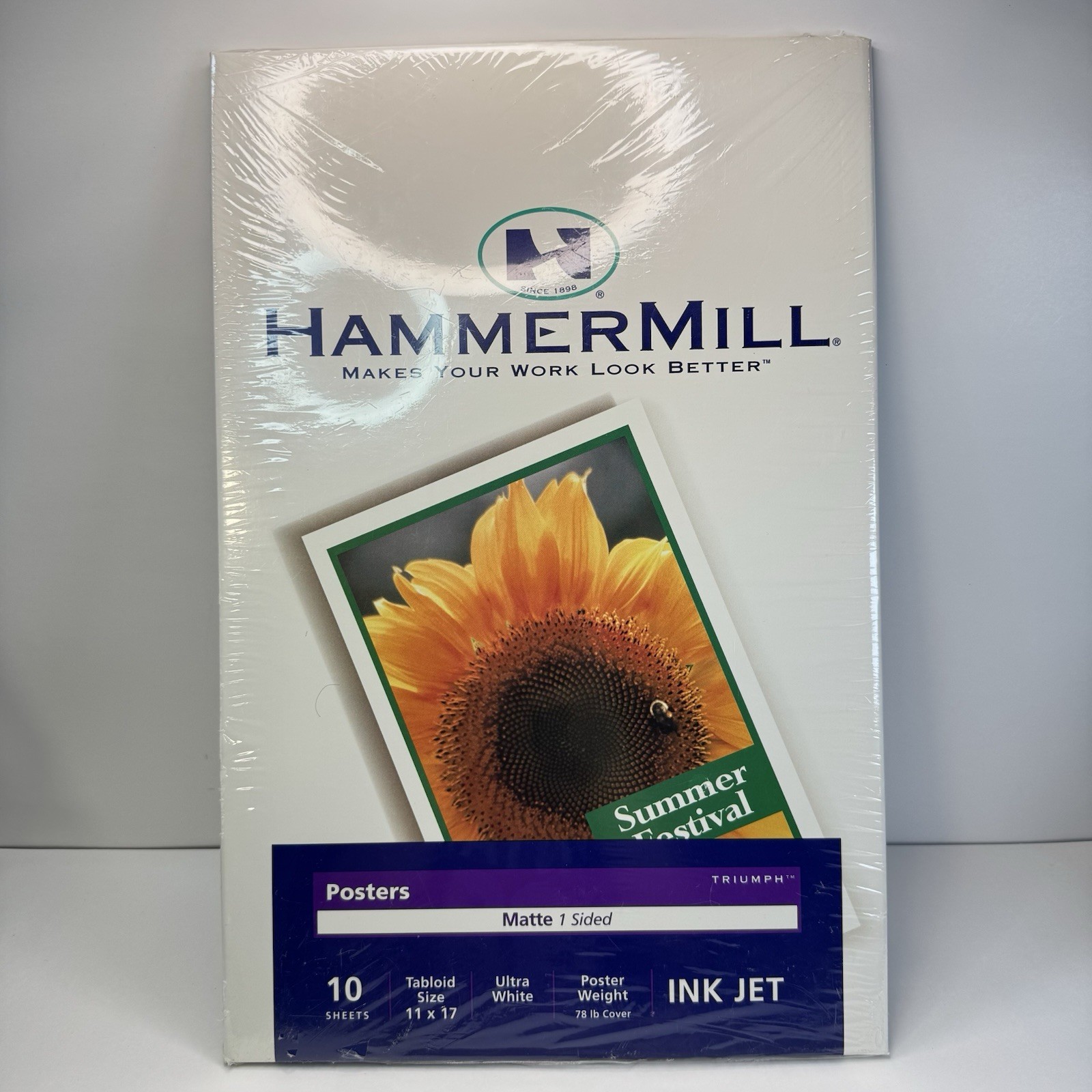 10 Pack Hammermill 1 Sided Matte 78lb Ultra White Posters 11 x 17 Ink Jet Sealed