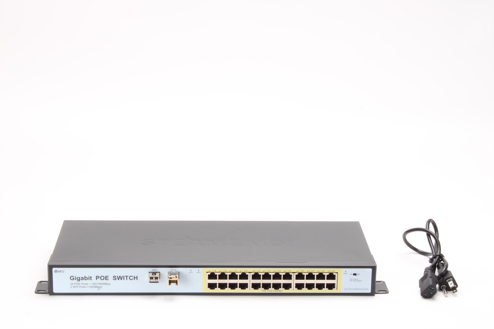 Steamemo GPOE224 24-Port PoE Network Switch With SFP101P SFP to RJ45 Transceiver