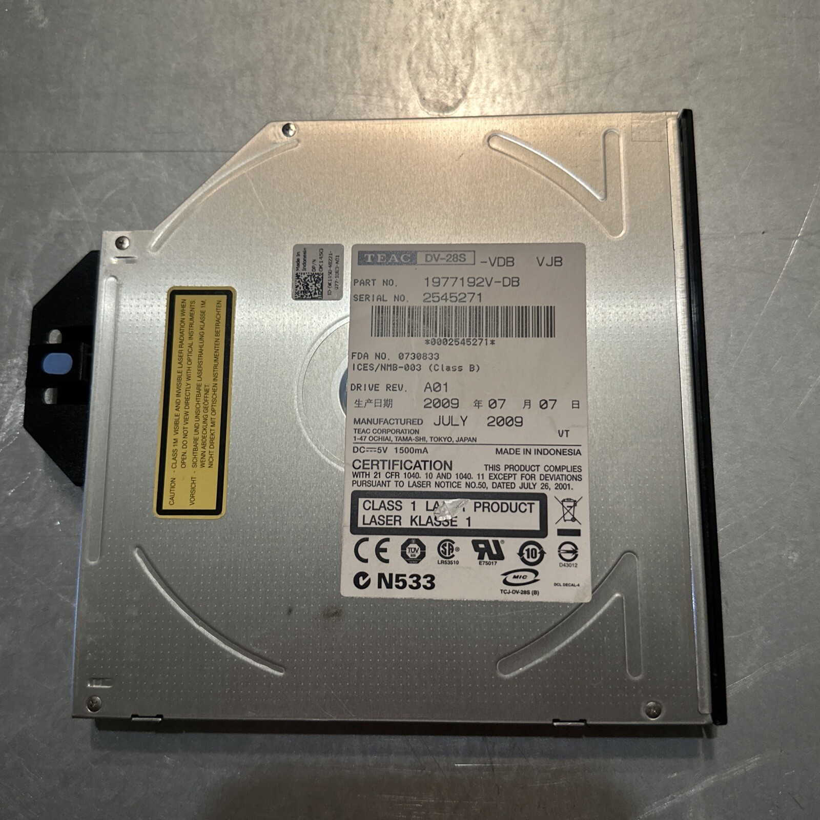 Genuine TEAC DV-28S-W Desktop/Laptop DVD-ROM Drive 1977192V-EB