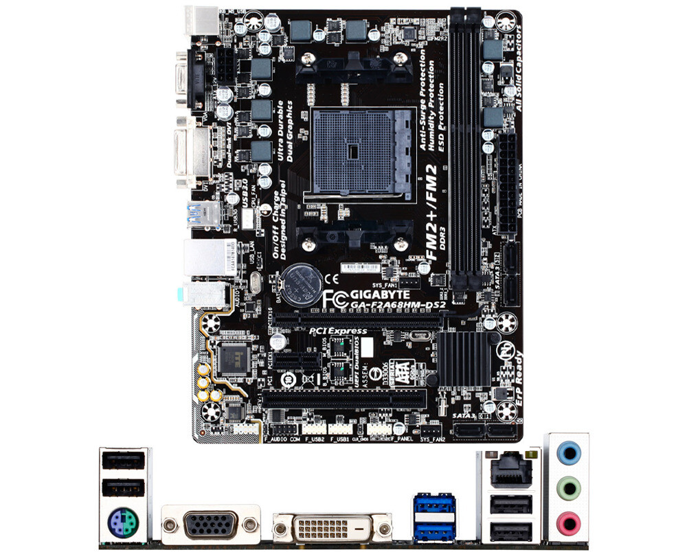 Gigabyte F2A68HM-DS2 GA-F2A68HM-DS2 AMD A68H FM2+ DDR3 Motherboard USB 3.0 M-ATX