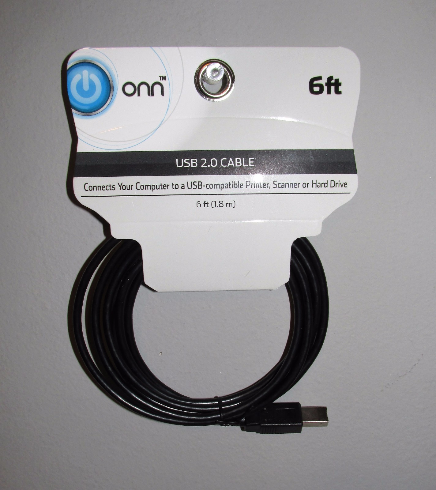 ONN USB 2.0 Cable (6 Ft Length) BRAND NEW UNOPENED