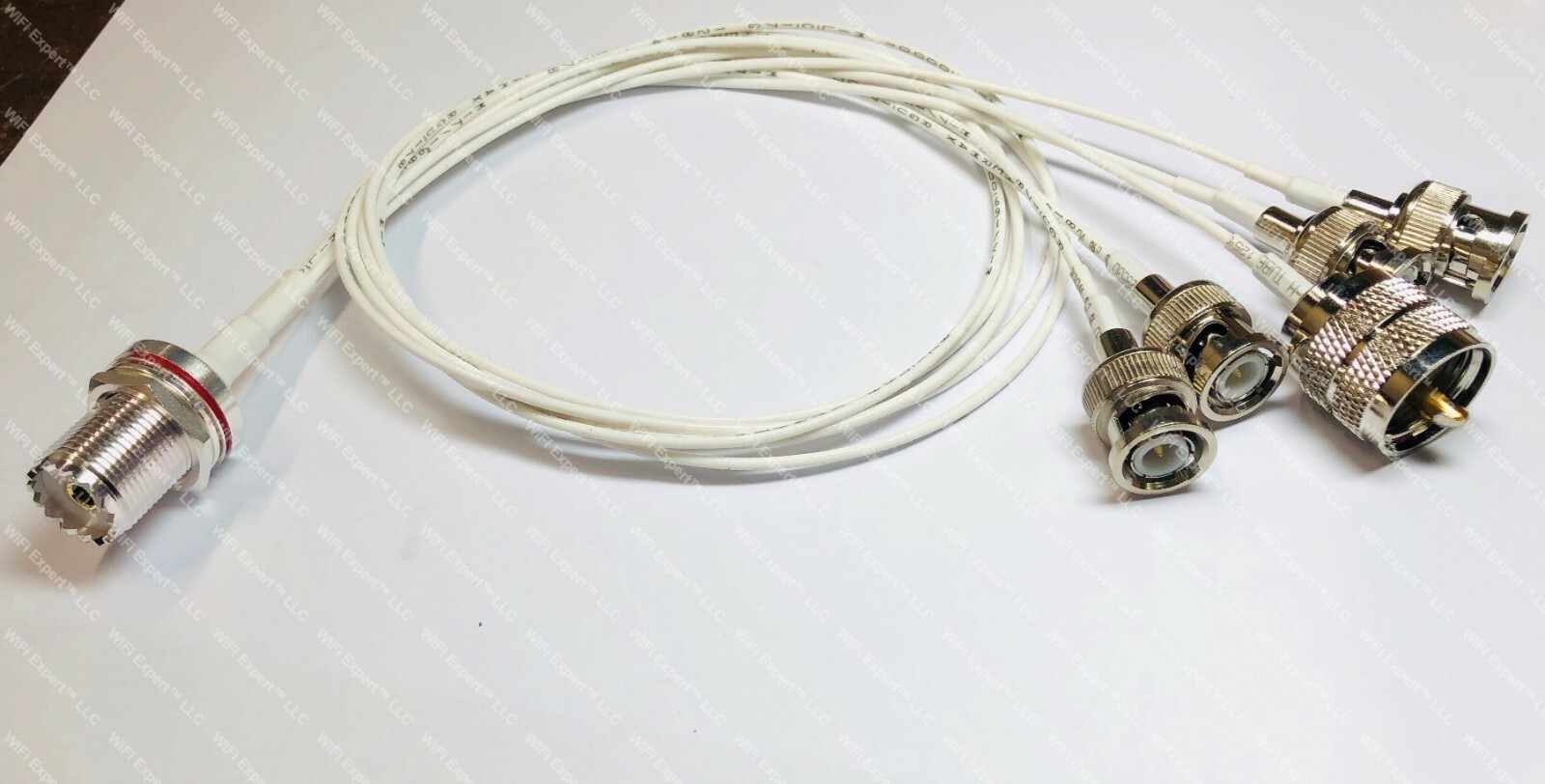 UHF Female Bulkhead SO239 to 1x PL259 Male 4X BNC MALE Combiner RG178 RF CABLE
