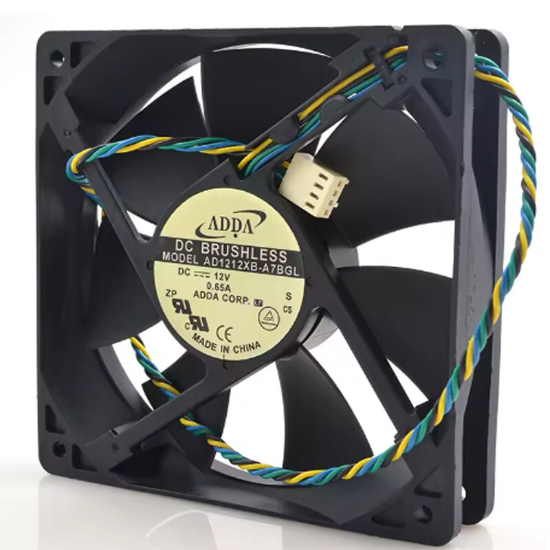 ADDA  AD1212XB-A7BGL Axial flow fan 12V（V）0.65A（A）120*120*25MM 117CFM