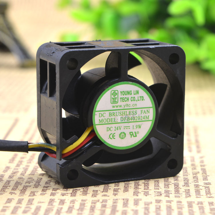 2pcs DFB402024M 4CM 24V 1.9W 3pin