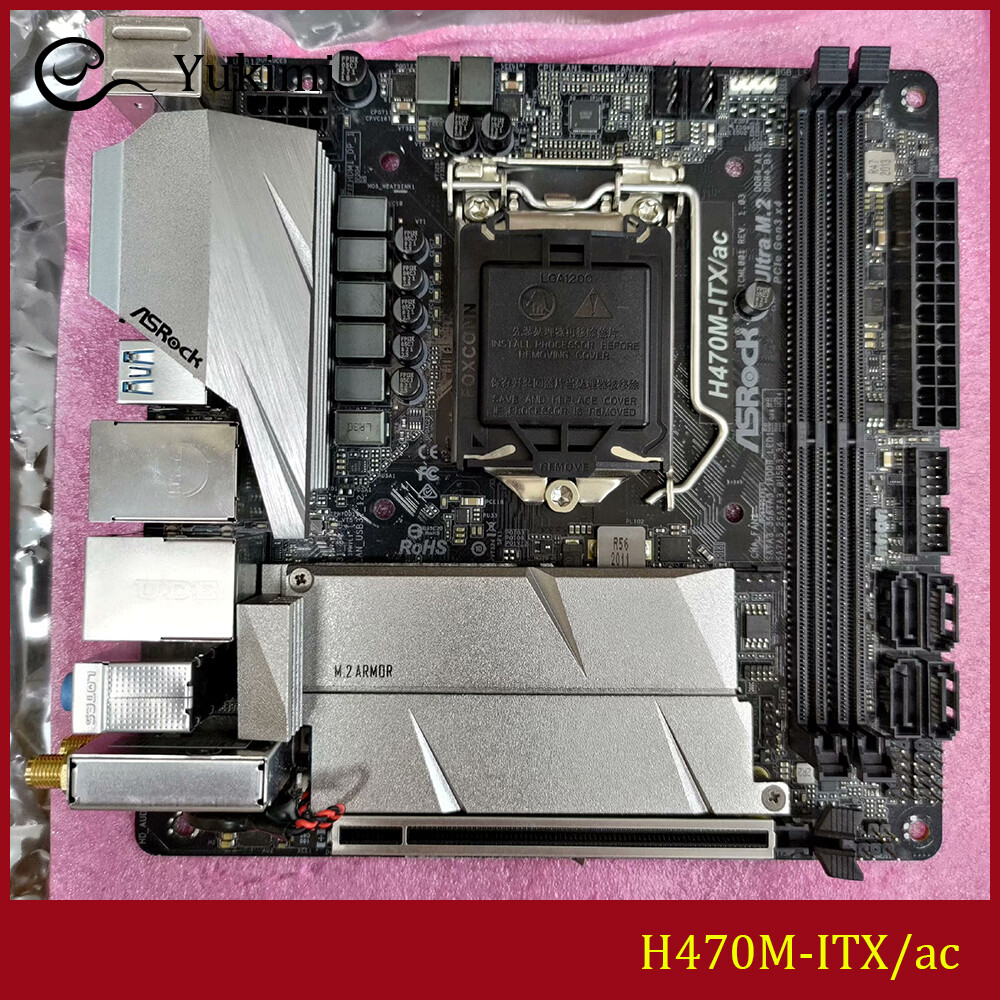 FOR ASROCK H470M-ITX/ac DDR4 64GB LGA1200 HDMI DisplayPort Mini-ITX Motherboard